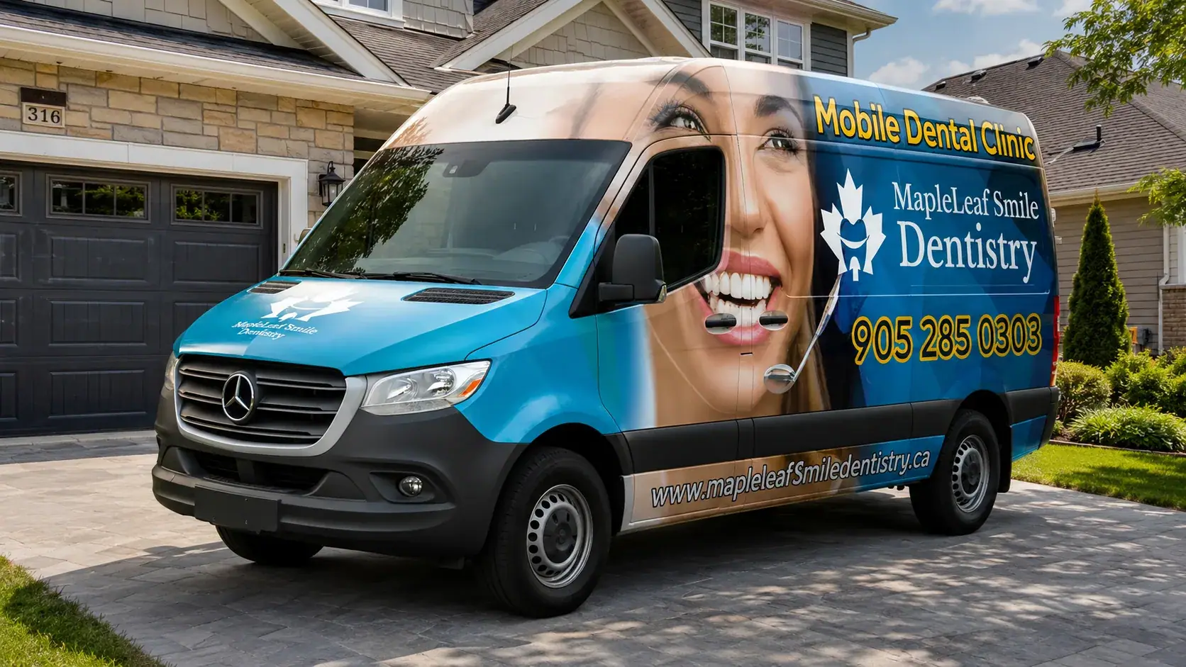 MapleLeaf Smile Dentistry mobile dental clinic Mercedes-Benz Sprinter van